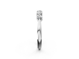 White gold Five-Stone Round Diamond Half-Eternity Band with Prong Setting_14