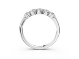 White gold Five-Stone Round Diamond Half-Eternity Band with Prong Setting_15