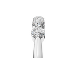 White gold Five-Stone Round Diamond Half-Eternity Band with Prong Setting_17