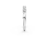 White gold Five-Stone Round Diamond Half-Eternity Bar-Set Ring_14