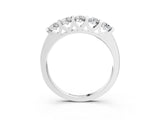 White gold Five-Stone Round Diamond Half-Eternity Bar-Set Ring_15