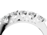 White gold Five-Stone Round Diamond Half-Eternity Bar-Set Ring_16