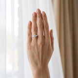White gold Five-Stone Round Diamond Pave Band with Prong Setting_18