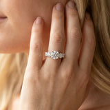 White gold Five-Stone Round Diamond Pave Band with Prong Setting_20