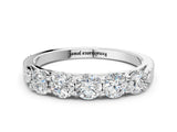 White gold Five-Stone Round Diamond Prong-Set Band_52