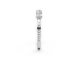 White gold Five-Stone Round Diamond Prong-Set Band_54