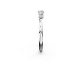 White gold Five-Stone Round Diamond Prong Set Half Eternity Band_21