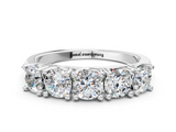 White gold Five-Stone Round Diamond Prong-Set White Gold Band_121