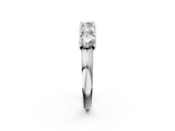 White gold Five-Stone Round Diamond Prong-Set White Gold Band_123