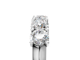 White gold Five-Stone Round Diamond Prong-Set White Gold Band_126