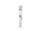 White gold Five-Stone Round Diamond Prong Set White Gold Band_4