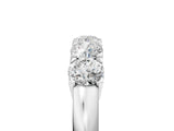White gold Five-Stone Round Diamond Prong Set White Gold Band_7