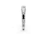 White gold Five-Stone Round Diamond Shared Prong Milgrain Band_14