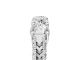 White gold Five-Stone Round Diamond Shared Prong Milgrain Band_17