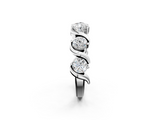 White gold Five-Stone Round Diamond Wave Band with Shared Prong Setting_14