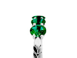 White gold Five-Stone Round Emerald Prong-Set Band_23