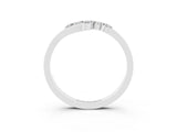 White gold Five-Stone Round Moissanite Crossover Band with Prong Setting_21