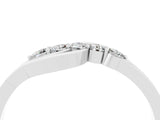 White gold Five-Stone Round Moissanite Crossover Band with Prong Setting_22