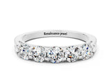 White gold Five-Stone Round Moissanite Prong-Set Band_18
