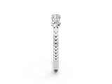 White gold Five-Stone Round Moissanite Prong-Set Band_20