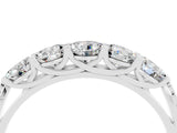 White gold Five-Stone Round Moissanite Prong-Set Band_22