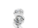 White gold Five-Stone Round Moissanite Wave Band with Shared Prong Setting_11