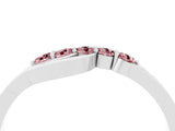 White gold Five-Stone Round Morganite Crossover Band with Prong Setting_22