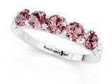 White gold Five-Stone Round Morganite Prong-Set Band_19