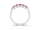 White gold Five-Stone Round Morganite Prong-Set Band_21