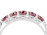 White gold Five-Stone Round Morganite Prong-Set Band_22