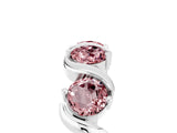 White gold Five-Stone Round Morganite Wave Band with Shared Prong Setting_11