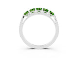 White gold Five-Stone Round Peridot Prong-Set Band_21