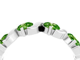 White gold Five-Stone Round Peridot Wave Band with Shared Prong Setting_10