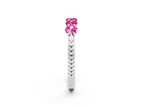 White gold Five-Stone Round Pink Sapphire Prong-Set Band_20