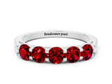 White gold Five-Stone Round Ruby Prong-Set Band_18