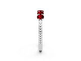 White gold Five-Stone Round Ruby Prong-Set Band_20