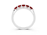 White gold Five-Stone Round Ruby Prong-Set Band_21