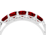 White gold Five-Stone Round Ruby Prong-Set Band_22