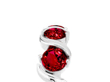 White gold Five-Stone Round Ruby Wave Band with Shared Prong Setting_11