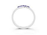 White gold Five-Stone Round Tanzanite Crossover Band with Prong Setting_21
