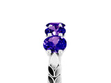 White gold Five-Stone Round Tanzanite Prong-Set Band_23