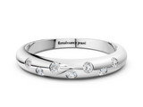 White gold Flush Set Round Diamond Comfort Fit Band_75