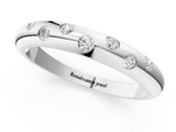 White gold Flush Set Round Diamond Comfort Fit Band_76
