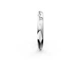 White gold Flush Set Round Diamond Comfort Fit Band_82