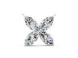 White gold Four-Prong Marquise Diamond Flower Pendant_26