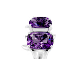 White gold Four-Stone Elongated Cushion Amethyst Band with Nature-Inspired Prong Setting_11