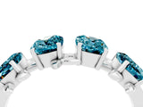 White gold Four-Stone Elongated Cushion Blue Topaz Band with Nature-Inspired Prong Setting_10