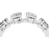 White gold Four-Stone Elongated Cushion Moissanite Band with Nature-Inspired Prong Setting_10