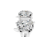 White gold Four-Stone Elongated Cushion Moissanite Band with Nature-Inspired Prong Setting_11