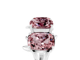 White gold Four-Stone Elongated Cushion Morganite Band with Nature-Inspired Prong Setting_11